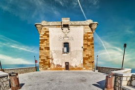 photo of an aerial panoramic view of Castellammare del Golfo town, Trapani, Sicily, Italy.