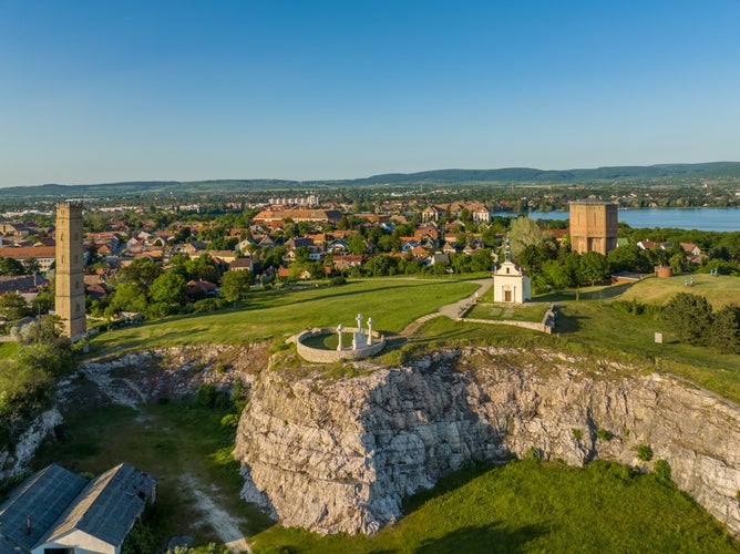 photo of view of Tata - The Calvary Hill (Kalvaria)a in Tata, Hungary. Tata is a town in northwestern Hungary, Komarom-Esztergom county, 9 km northwest from the county seat Tatabanya.