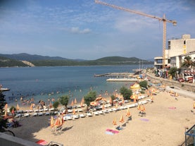 Photo of aerial view of Neum seaside resort on the Adriatic Sea, is the only coastal access in Bosnia and Herzegovina.