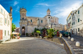 Photo of multicolored flower garden inside the city of Sassari ,Sardinia, Italy.