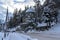 photo of the Segantini Museum in winter covered by snow in  St. Moritz, Switzerland.