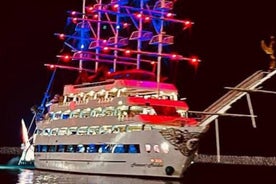 From Alanya & Side: Transfer to the Night Disco Boat Tour 