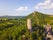 Photo of aerial view of castles Zebrak and Tocnik, famous tourist attractions in Czech republic.