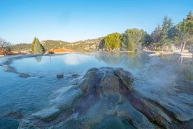 Photo of Pamukkale, natural site in Denizli Province in southwestern Turkey.