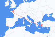코스 출발, 낭트 도착 항공편