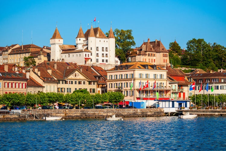 Photo of Nyon castle , Swizerland .