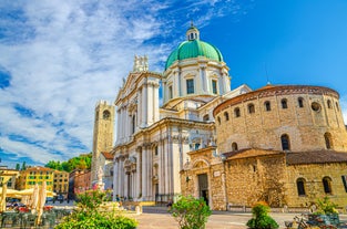 Photo of aerial view of Turin city center with landmark of Mole Antonelliana, Turin ,Italy ,Europe.