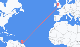 Flights from Suriname to Wales