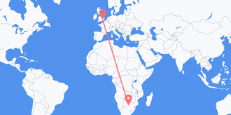 Flights from Botswana to the United Kingdom