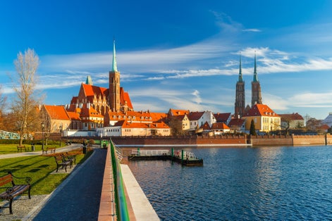 Cathedral Island in the morning, Wroclaw, Poland.