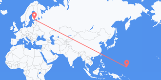 Voli dalla Micronesia alla Finlandia