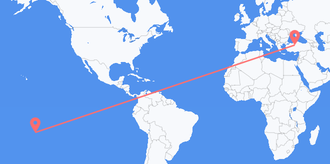 Flights from French Polynesia to Turkey