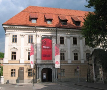 Photo of City Museum of Ljubljana at morning,Slovenia.