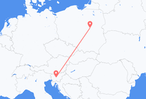 Warsaw to Ljubljana