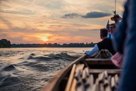 Toruń: Sunset on the Vistula From a Traditional Boat.