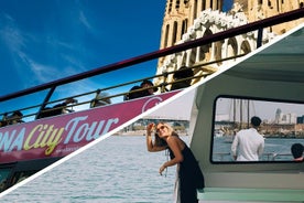 Tour della città di Barcellona Hop-On Hop-Off con catamarano opzionale