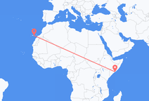 Flights from Mogadishu to Las Palmas