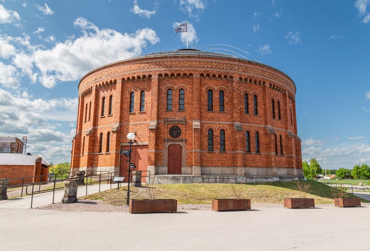 Photo of Gas holder in Gävle, Sweden.