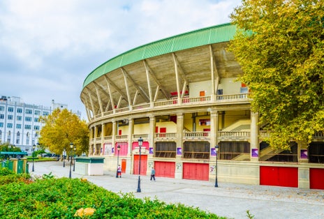 Photo of Plaza de toros – a bullring in the spanish city Pamplona.