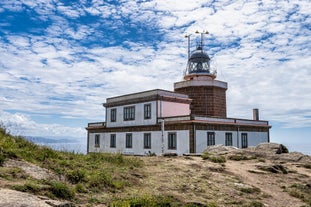 photo of aerial view of a harbor Fisterra is on Cape Finisterre in Galicia, Spain.