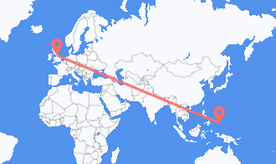 Flights from Palau to England