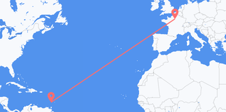 Flüge aus St. Vincent und den Grenadinen nach Frankreich