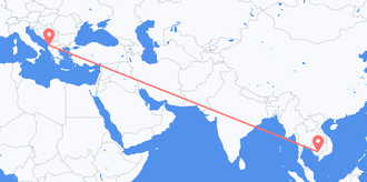 Cambodia to Albania
