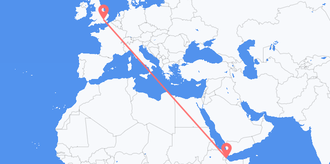 Flights from Djibouti to the United Kingdom