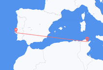 튀니스에서 출발해 리스본으로 향하는 항공편