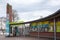 Photo of entrance gate and ticket office of the Korkeasaari Zoo. It is the largest zoo in Finland, located on the island.