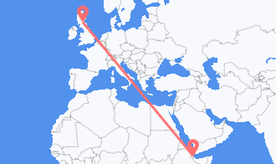 Flights from Djibouti to Scotland