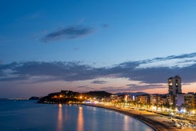 Photo of aerial view of Calella de Palafrugell and Llafranc view (Costa Brava), Catalonia, Spain.