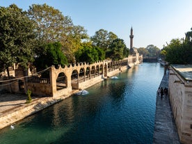 Photo of aerial view of Diyarbakir, Turkey.