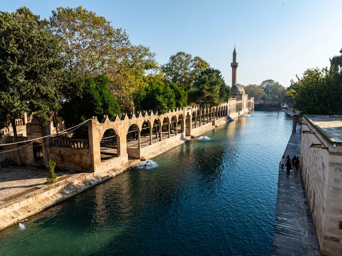 PHOTO OF VIEW OF Balıklıgöl (or Pool of Abraham, Halil-Ür Rahman Lake), is a pool in the southwest of the city center of Şanlıurfa, Turkey.