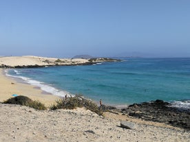 photo of aerial view of Puerto del Rosario city, Fuerteventura Island, Canary Islands, Spain.