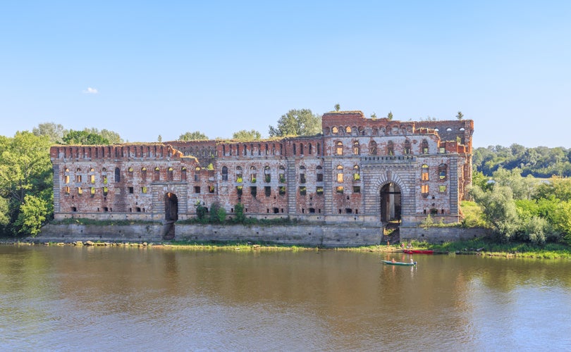 photo of view of Ruins of granary - Modlin Fortress (Twierdza Modlin), big 19th century fortresses in Poland.