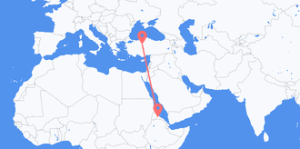 Flüge von Eritrea nach die Türkei