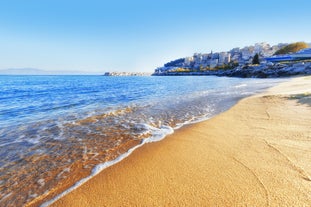 Photo of aerial view of Katerini with beach, Greece.