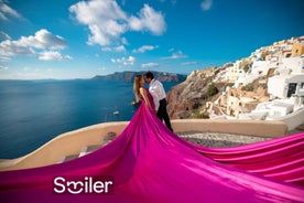 Santorini: Unique Flying Dress Photoshoot Experience