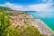 photo of beautiful view of Vietri sul Mare, the first town on the Amalfi Coast, with the Gulf of Salerno, province of Salerno, Campania, southern Italy.