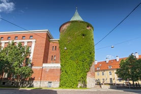 Photo of aerial view over the downtown Daugavpils city (Latvia).