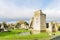 Photo of beautiful landscape view of flooded ruins Kells Priory in Ireland.