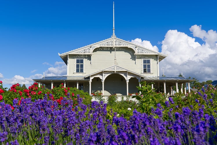 Photo of Beautiful wooden rotary club kuusal on the shore of Baltic sea, Haapsalu, Estonia.