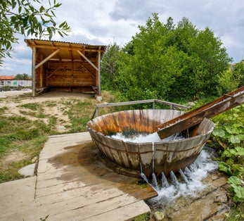 Photo of Ancient natural washing machine built in the yard of the house in Bansko.