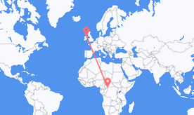 Vols de République Centrafricaine vers l’Irlande du Nord