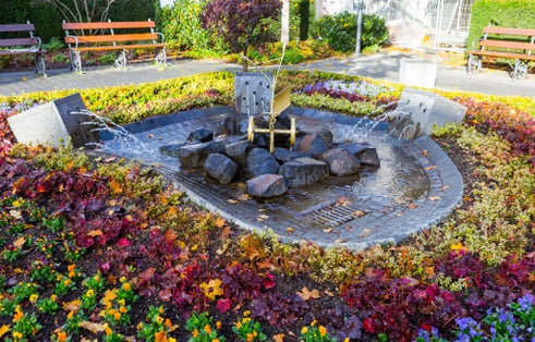 Photo of Fountain in the Park in Bad Neuenahr,Germany.
