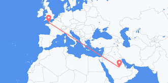 Flyreiser fra Saudi-Arabia til Jersey