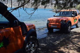 Abenteuertour und privates Schnellboot zur Insel Spinalonga - Ausflug im 4x4-Land Rover