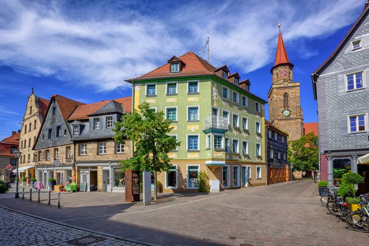 Historical city center of Furth town by Nuremberg, Bavaria, Germany