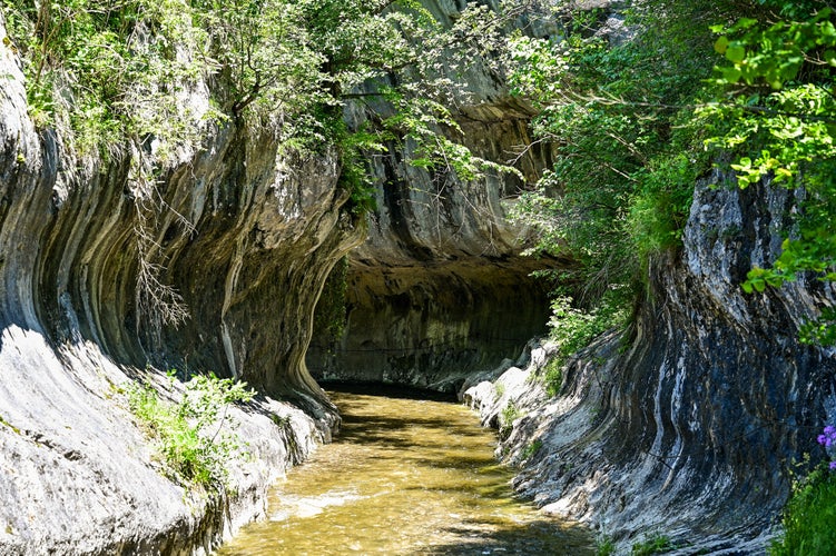 Photo of Natural gorge or canyon Banita Gorges, Cheile Banitei near Petrosani, Hunedoara County, Transylvania, Romania.